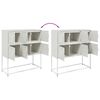 vidaXL Buffet blanc 100,5x39x107 cm acier