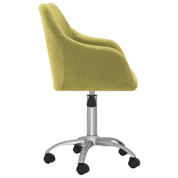 vidaXL Chaise pivotante de salle &agrave; manger Vert Tissu