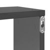 vidaXL &Eacute;tag&egrave;res cube murales 4 pcs Gris brillant 100x15x30 cm