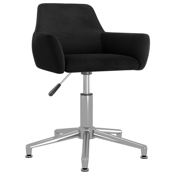 vidaXL Chaises &agrave; manger pivotantes lot de 4 Noir Velours