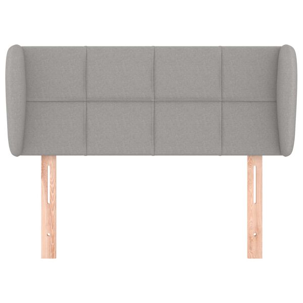 vidaXL T&ecirc;te de lit avec oreilles Gris clair 83x23x78/88 cm Tissu