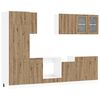 vidaXL Unit&eacute; de cuisine Lyon 8 pcs Ch&ecirc;ne artisanal Bois d'ing&eacute;nierie