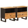 vidaXL Armoire de lit 2 pi&egrave;ces Marron 40 x 33 x 46 cm