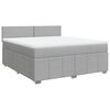 vidaXL Sommier &agrave; lattes de lit avec matelas Gris clair 180x200cm Tissu