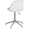 vidaXL Chaises &agrave; manger pivotantes lot de 2 rouge et blanc similicuir