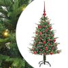 vidaXL Arbre de No&euml;l artificiel pr&eacute;-&eacute;clair&eacute; avec ensemble de boules