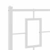 vidaXL T&ecirc;te de lit de remplacement m&eacute;tal blanc 75 cm