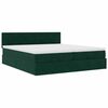VidaXL Cadre de lit ottoman avec matelas vert fonc&eacute; 180x200cm velours