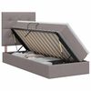 vidaXL Lit avec rangement et matelas Taupe 100 x 200 cm tissu