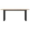 vidaXL Table basse cadre en O 110x40x45 cm bois de pin massif et acier