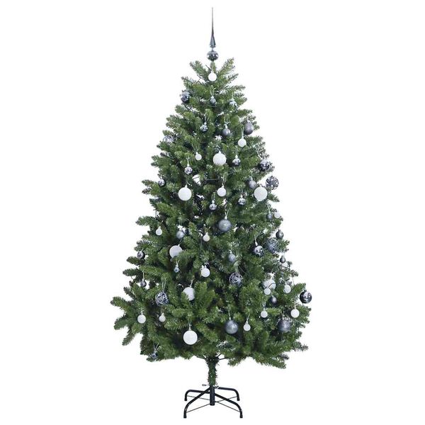vidaXL Sapin de No&euml;l artificiel articul&eacute; 300 LED et boules 300 cm