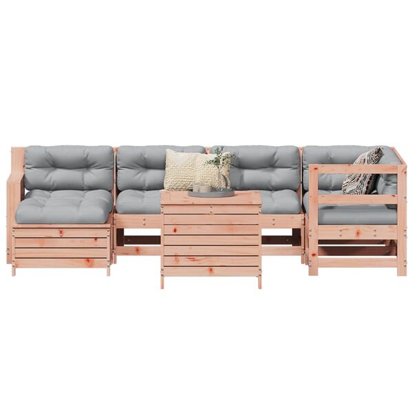 vidaXL Salon de jardin 7 pcs bois massif sapin de douglas