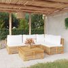 vidaXL Salon de jardin 5 pcs avec coussins Bois de teck solide