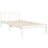 vidaXL Cadre de lit sans matelas blanc bois de pin massif