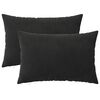 vidaXL Coussin avec oreiller HEERLEN 2 pi&egrave;ces Noir Velours