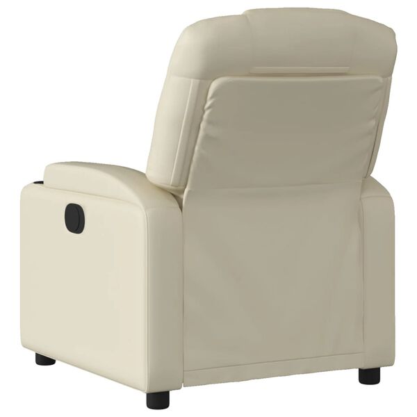 vidaXL Fauteuil inclinable en similicuir cr&egrave;me