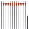 vidaXL Fl&egrave;che d'arc recourb&eacute; standard 12 pcs 30" 0,76 cm carbone