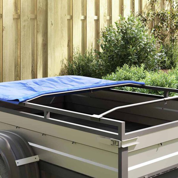 vidaXL adapt&eacute; pour support de tarpaulin plat 2 pcs Argent 130-210 cm