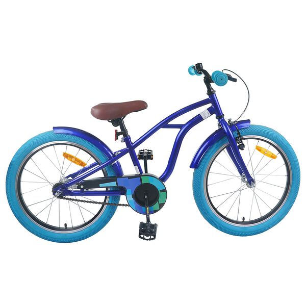 vidaXL V&eacute;lo pour Enfants 18 Pouces pour les 5-7 ans Bleu fonc&eacute;
