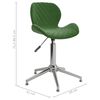 vidaXL Chaises pivotantes &agrave; manger lot de 2 vert fonc&eacute; velours