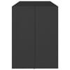 vidaXL Table de bar et dessus en verre noir 185x80x110 cm poly rotin