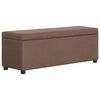 vidaXL Banc avec compartiment de rangement 116 cm Marron Polyester