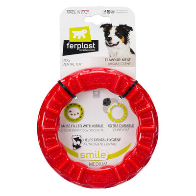 Ferplast Jouet dentaire pour chien Smile Moyen Rouge