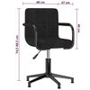 vidaXL Chaise pivotante de salle &agrave; manger Noir Velours