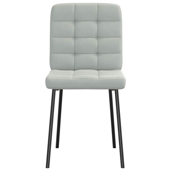 vidaXL Chaises à manger lot de 6 gris clair velours