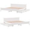 vidaXL Cadre de lit sans matelas blanc 200x200 cm bois massif de pin