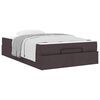 vidaXL Cadre de lit avec matelas avec matelas 2 pcs Tan tissu