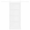vidaXL Porte coulissante Blanc 86 x 198,5 cm Pin massif