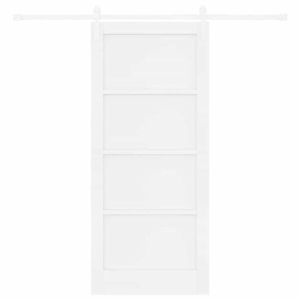 vidaXL Porte coulissante Blanc 86 x 198,5 cm Pin massif