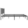 vidaXL Cadre de lit m&eacute;tal sans matelas avec t&ecirc;te de lit noir 120x200cm