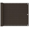 vidaXL &Eacute;cran de balcon Marron 75x500 cm PEHD