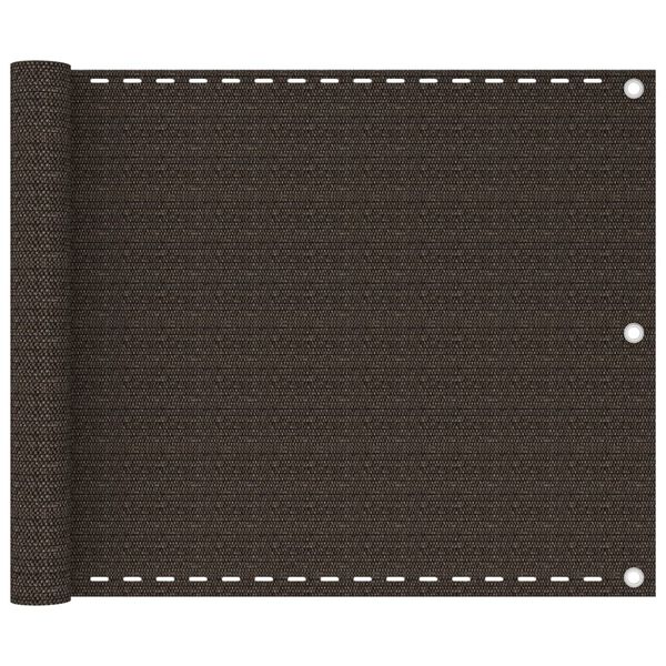vidaXL &Eacute;cran de balcon Marron 75x500 cm PEHD
