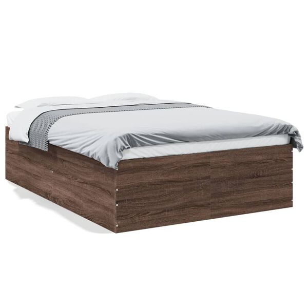 vidaXL Cadre de lit sans matelas chêne marron 120x190 cm