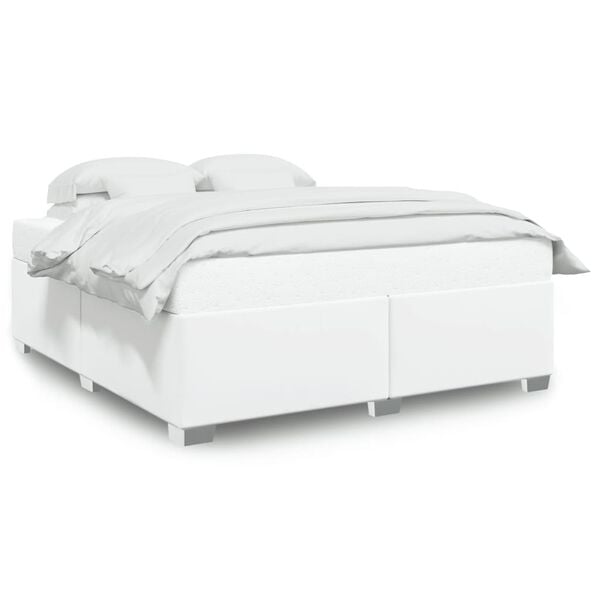 vidaXL Cadre de lit sans matelas blanc 180x200 cm similicuir