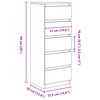 vidaXL Buffet avec tiroirs ch&ecirc;ne sonoma 37,5x35x99 cm bois ing&eacute;nierie