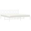 vidaXL Cadre de lit m&eacute;tal sans matelas et t&ecirc;te de lit blanc 193x203 cm