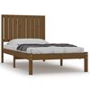 vidaXL Cadre de lit sans matelas marron miel 90x200 cm bois pin massif