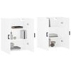 vidaXL Armoires murales 2 pcs blanc 69,5x34x90 cm