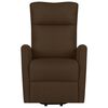 vidaXL Fauteuil de massage Marron foncé Tissu