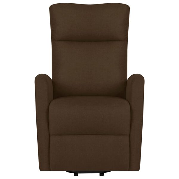 vidaXL Fauteuil de massage Marron foncé Tissu