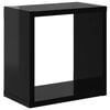 vidaXL &Eacute;tag&egrave;res cube murales 4 pcs noir brillant 26x15x26 cm