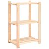 vidaXL &Eacute;tag&egrave;re de stockage 3 niveaux 60x38x90 cm Pin solide 150 kg