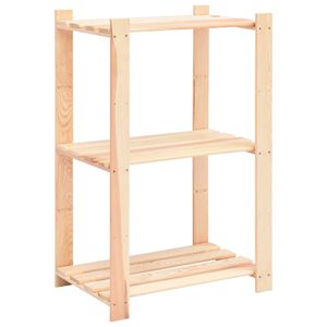 vidaXL &Eacute;tag&egrave;re de stockage 3 niveaux 60x38x90 cm Pin solide 150 kg