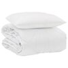 vidaXL Duvet d'&eacute;t&eacute; simple avec oreiller 2 pcs Blanc Microfibre
