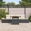 vidaXL Ensemble de salle &agrave; manger pour jardin 5 pcs Noir et Beige