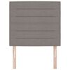 vidaXL T&ecirc;te de lit avec t&ecirc;te de lit Taupe 90 cm Cuir synth&eacute;tique